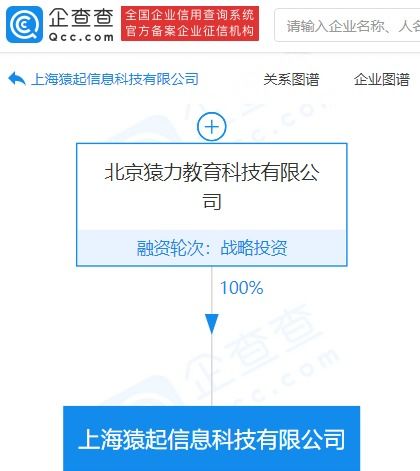 猿輔導(dǎo)成立信息科技新公司，注冊(cè)資本1000萬(wàn)進(jìn)軍第二類(lèi)增值電信業(yè)務(wù)